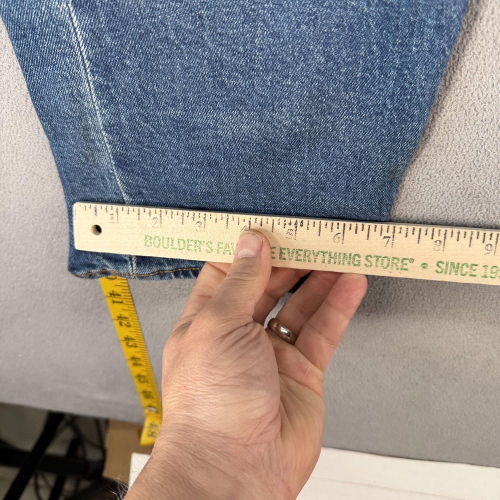 Levis 502 Jeans Mens Selvedge Blue Med Wash Regular Honeycomb Fits 34x31 - Picture 5 of 16